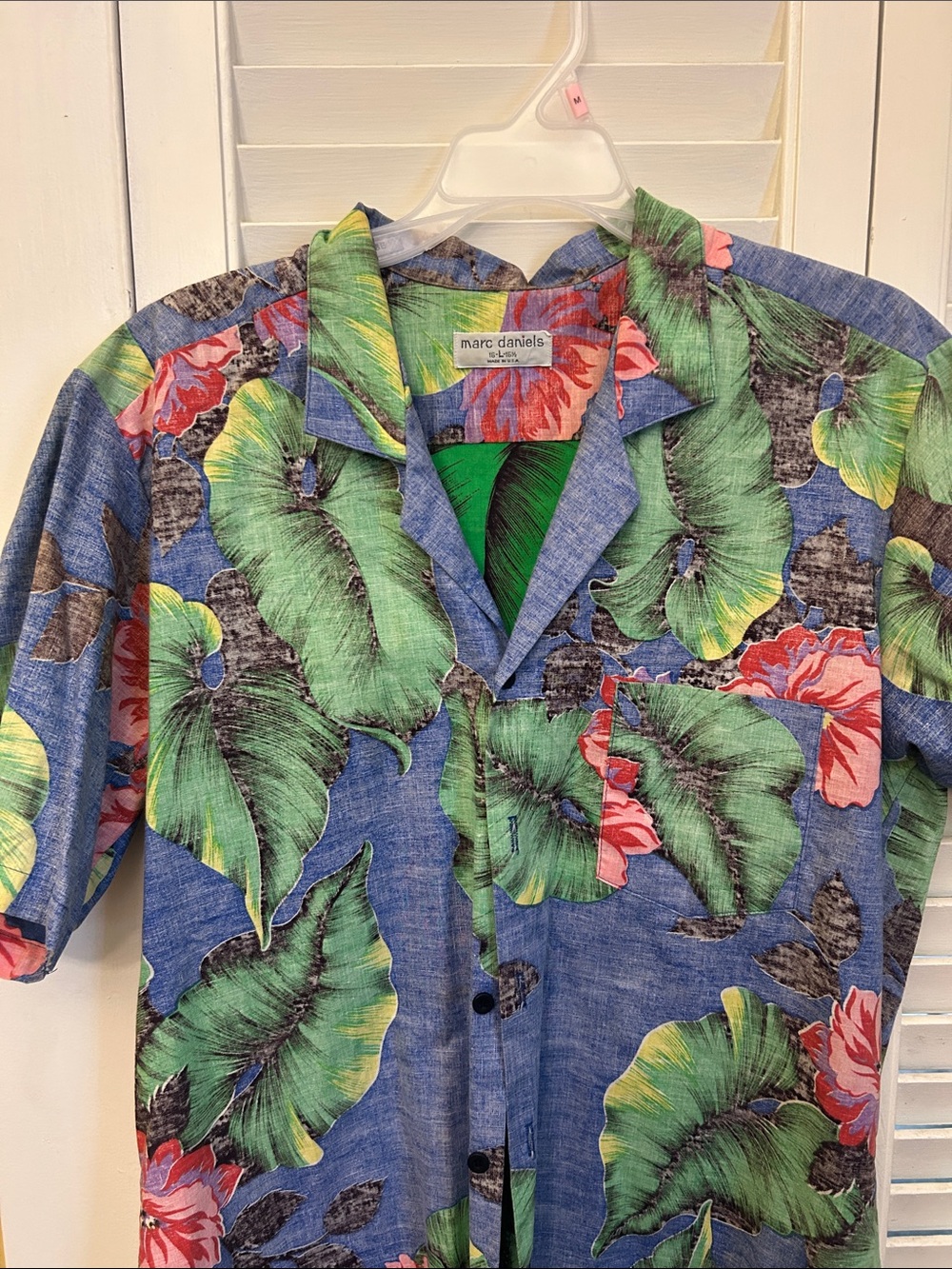 Others Follow Blue Floral Tropical Print Button-Down Shirt